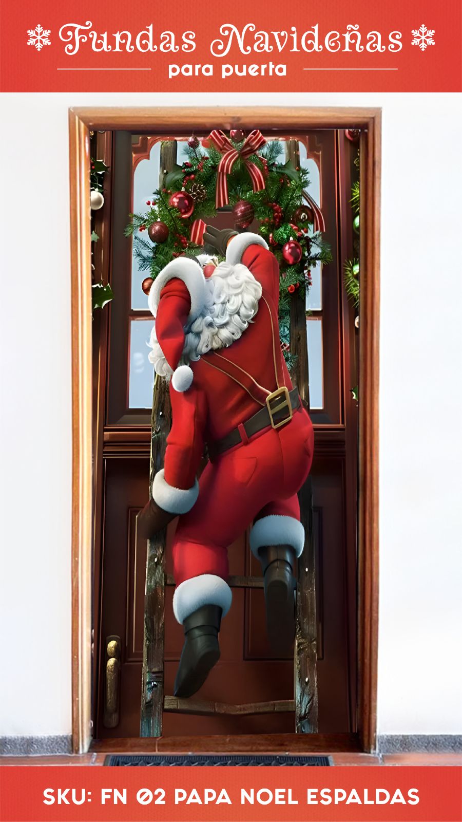 CUBRE PUERTA  DECORATIVA NAVIDEÑA