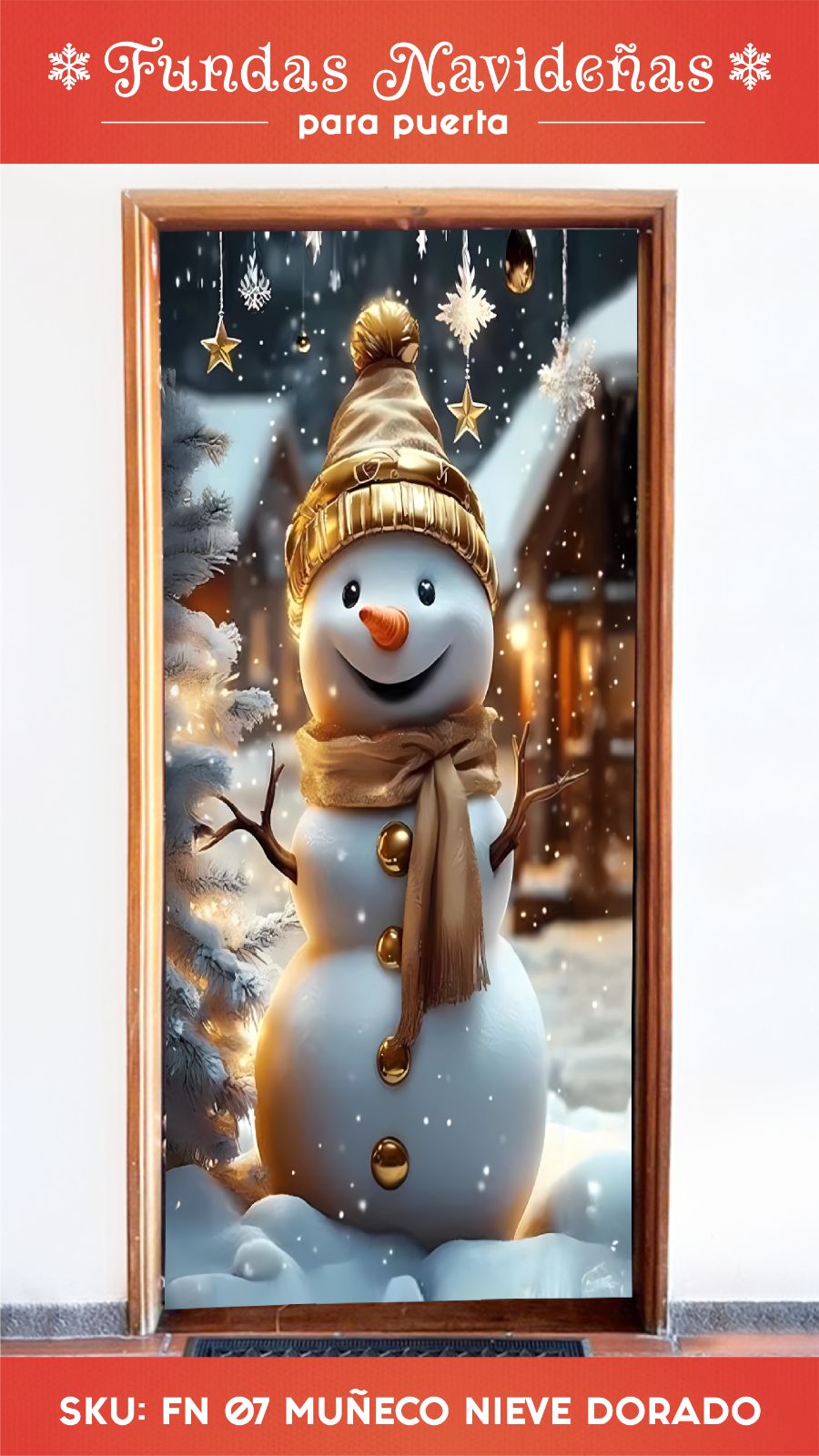 CUBRE PUERTA  DECORATIVA NAVIDEÑA