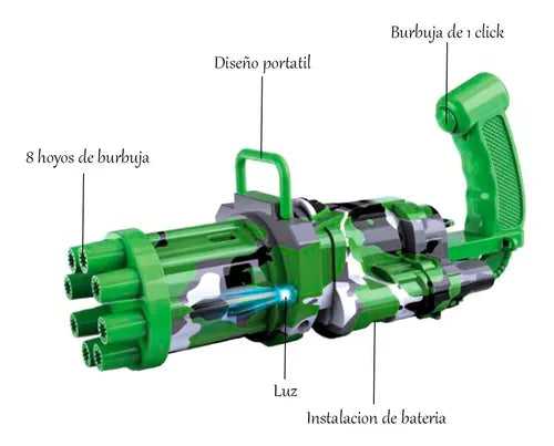 Burbujero Eléctrico Con Luces + Líquido