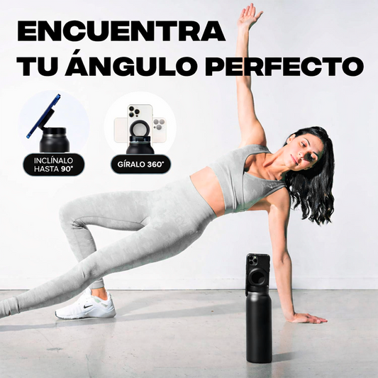 TERMO CON SOPORTE MAGNETICO Hidrátate y usa tu celular sin soltarlo