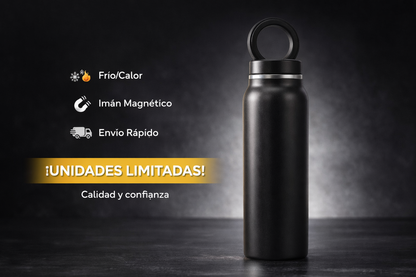 TERMO CON SOPORTE MAGNETICO Hidrátate y usa tu celular sin soltarlo