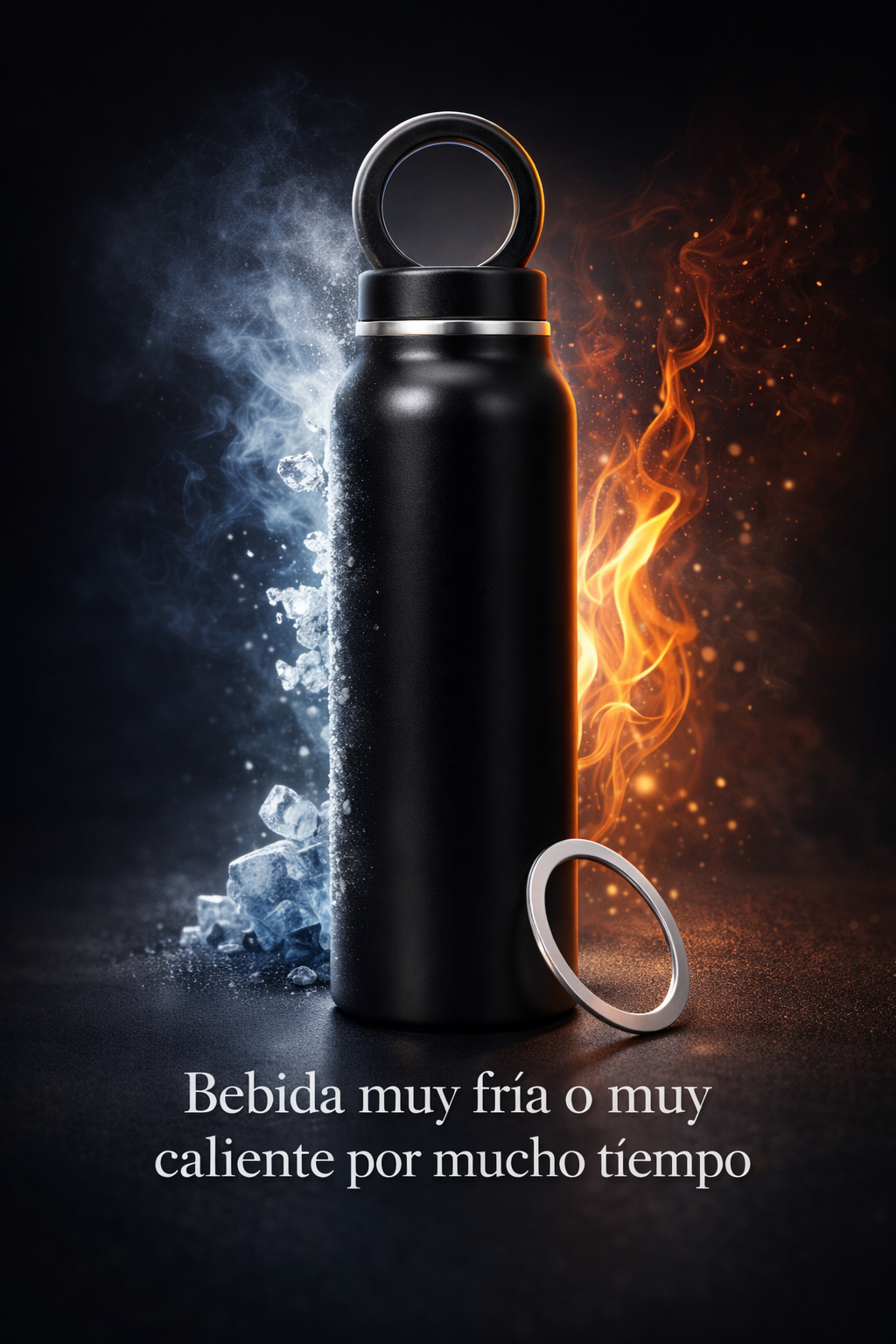 TERMO CON SOPORTE MAGNETICO Hidrátate y usa tu celular sin soltarlo