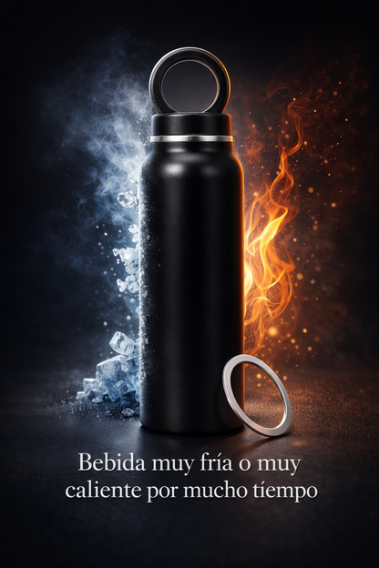 TERMO CON SOPORTE MAGNETICO Hidrátate y usa tu celular sin soltarlo